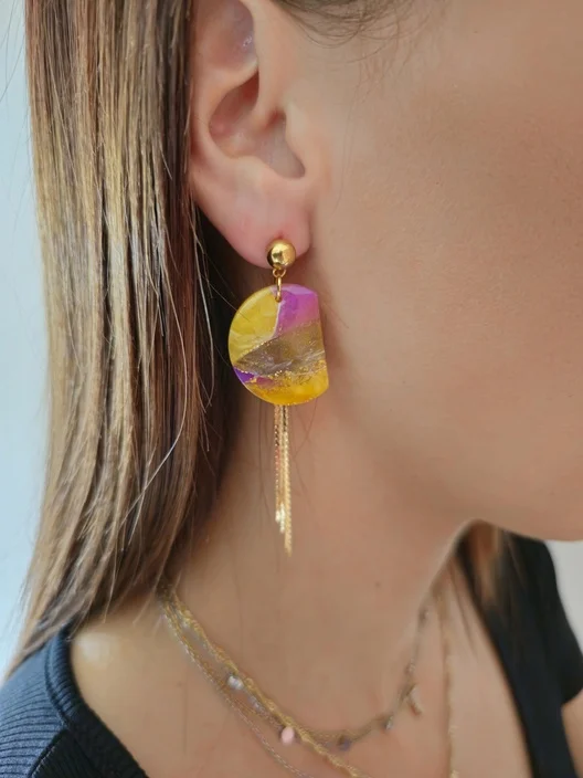 Boucles d'oreilles Isadora portées