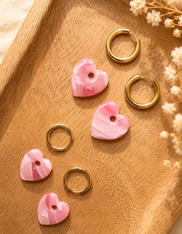 Box mère-fille coeurs roses